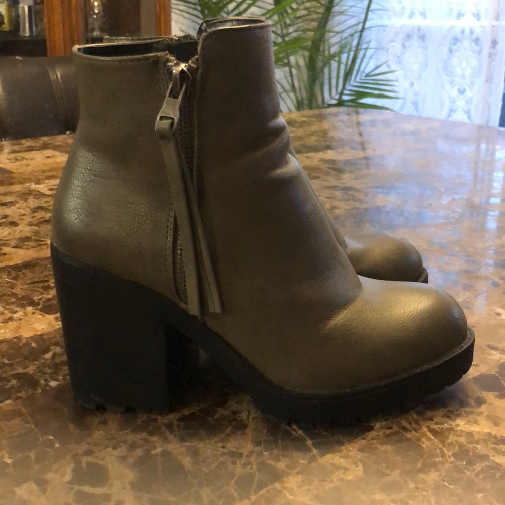 Call It Spring army green booties